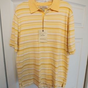 ❤SALE❤Tommy Bahama yellow striped polo size s